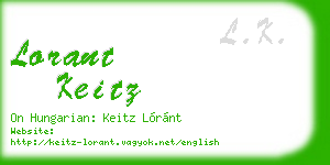 lorant keitz business card